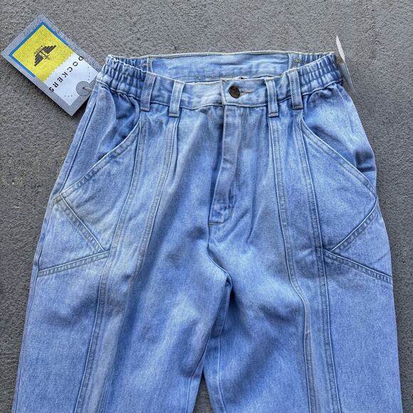 Deadstock 90s Dockers Jeans 28x30 Pleated Denim Levi’s Baggy Acid Wash Vintage - Picture 3 of 14